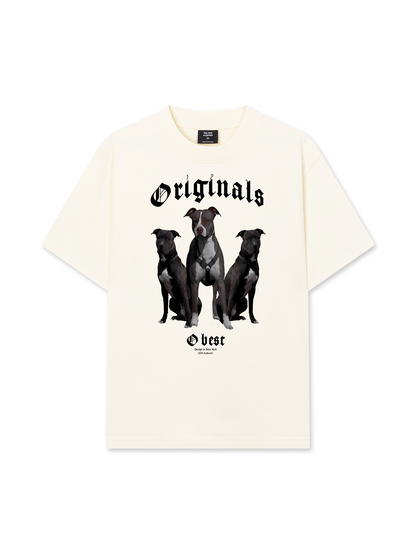 Áo Thun Relaxed Fit  Animal Mood PitBull Dog
