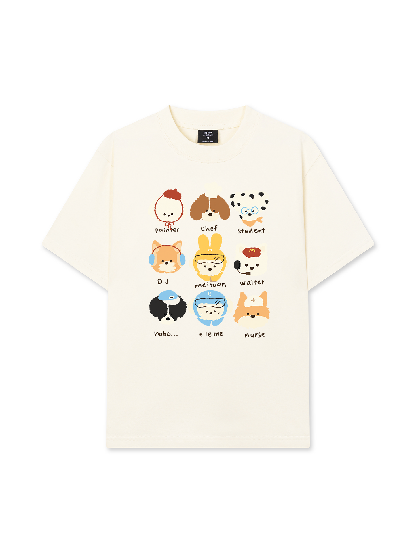 Áo Thun Relaxed Fit Animal Cute Puppy Thíngs