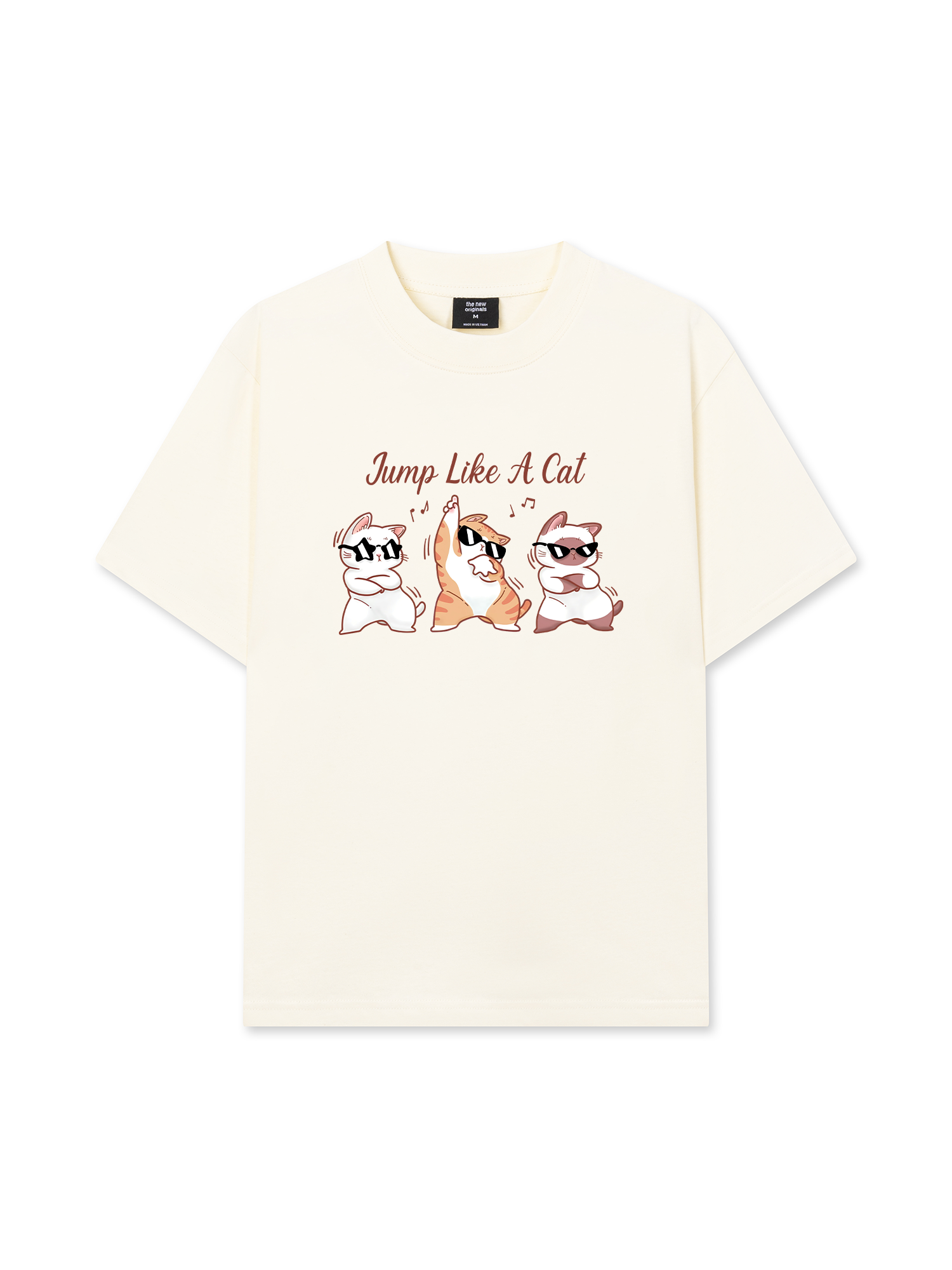 Áo Thun Relaxed Fit Animal Mood Jump Like A Cat