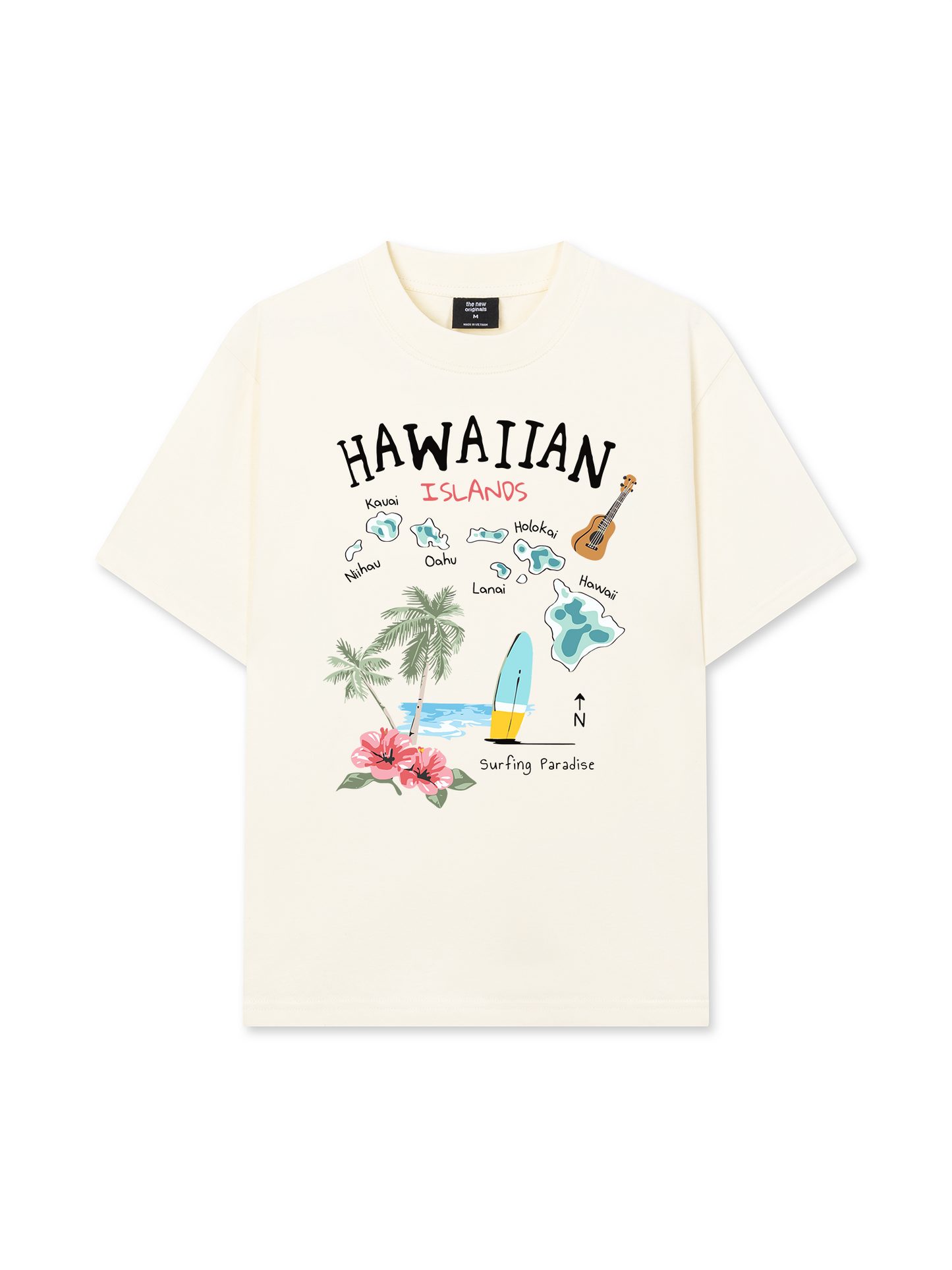 Áo Thun Relaxed Fit Summer Vibes Hawaiian