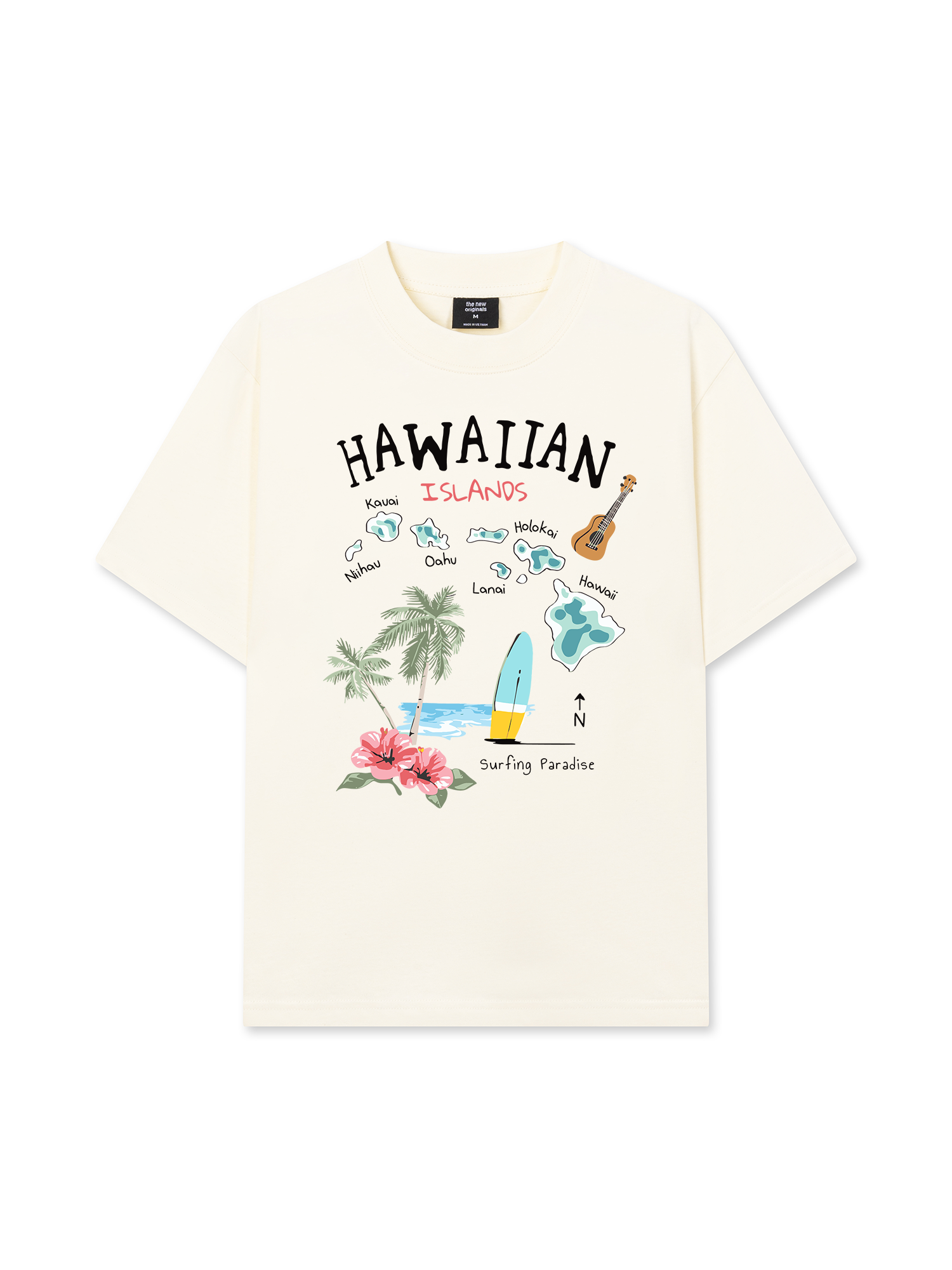 Áo Thun Relaxed Fit Summer Vibes Hawaiian