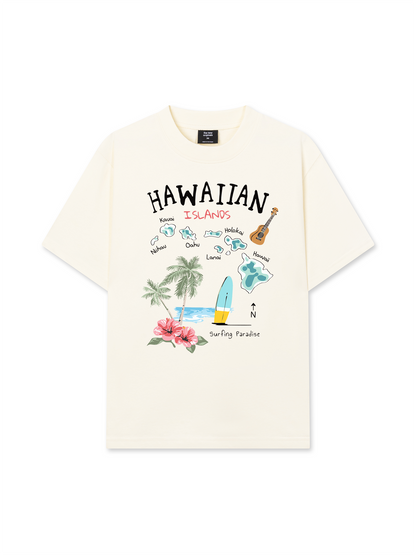 Áo Thun Relaxed Fit Summer Vibes Hawaiian