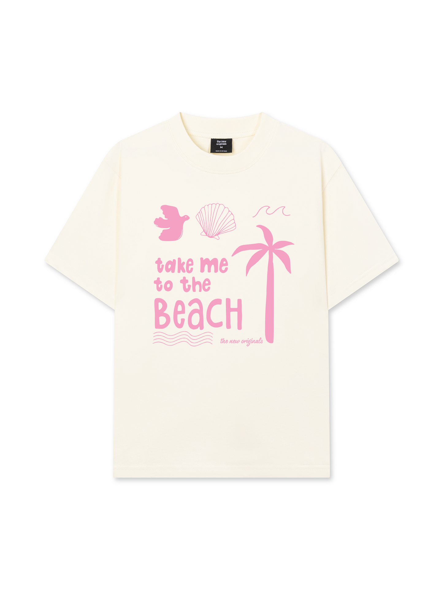 Áo Thun Relaxed Fit Take Me To The Beach Pink