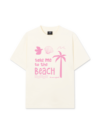 Áo Thun Relaxed Fit Take Me To The Beach Pink