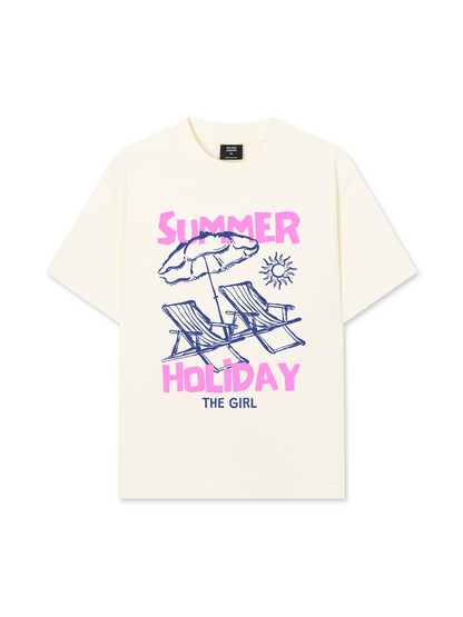 Áo Thun Relaxed Fit Summer Holiday The Girl