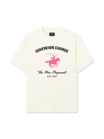 Áo Thun Relaxed Fit SOVERREIGN CHARGE PINK HORSE