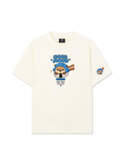 Áo Thun Relaxed Fit Good Mood Sushi Otter