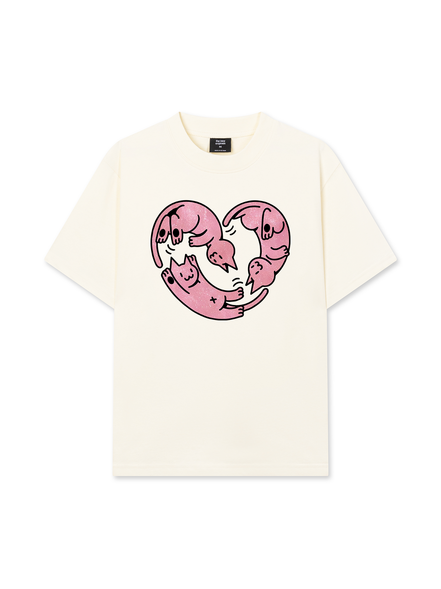 Áo Thun Relaxed Fit Meow Meow Heart
