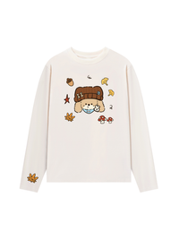 Áo Thun Dài Tay  Cute Puppy Autumn Vibes