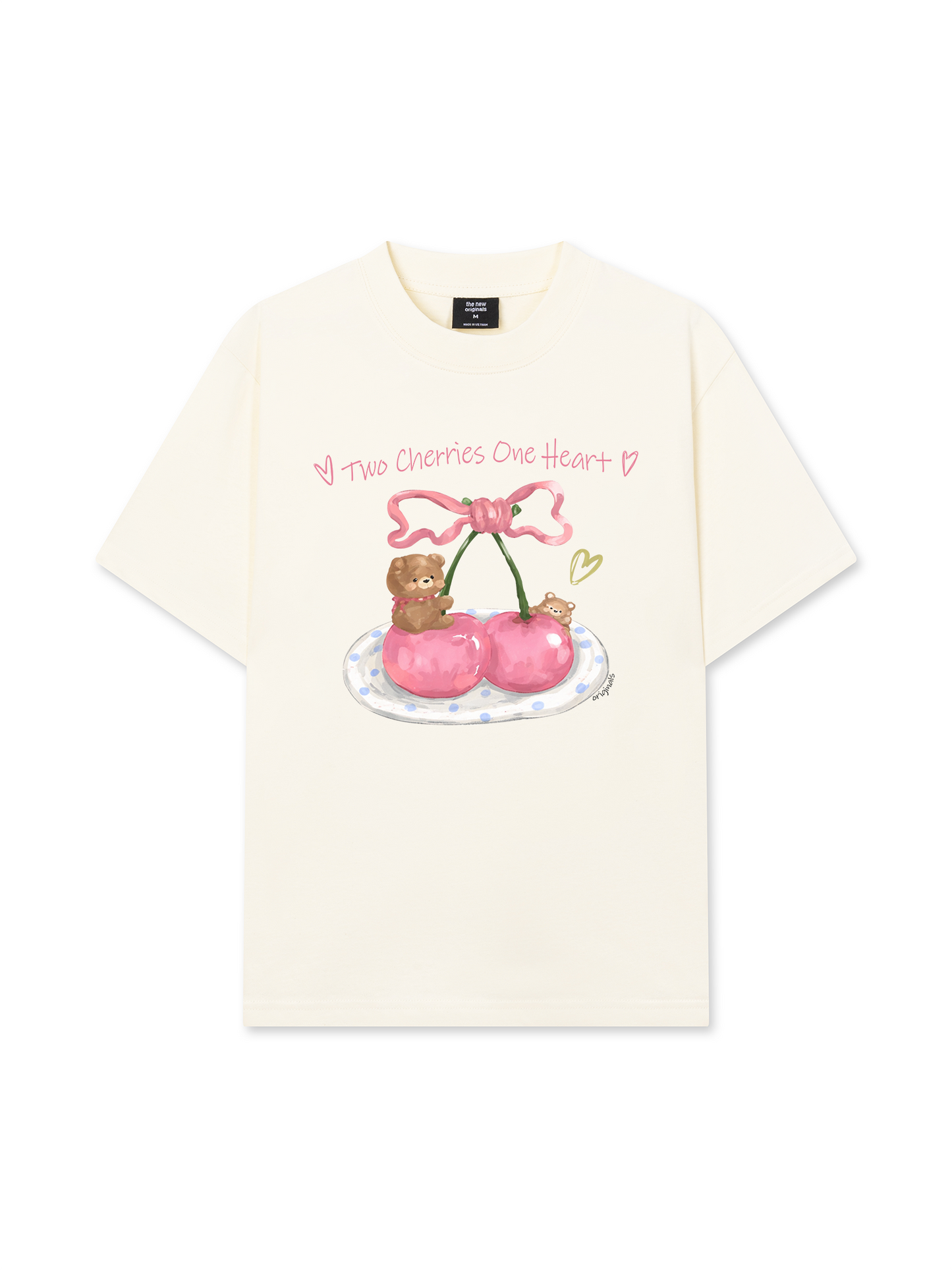 Áo Thun Relaxed Fit Daily Cuties Two Cherries One Heart