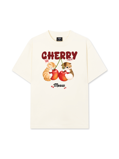 Áo Thun Relaxed Fit Cherry Meow