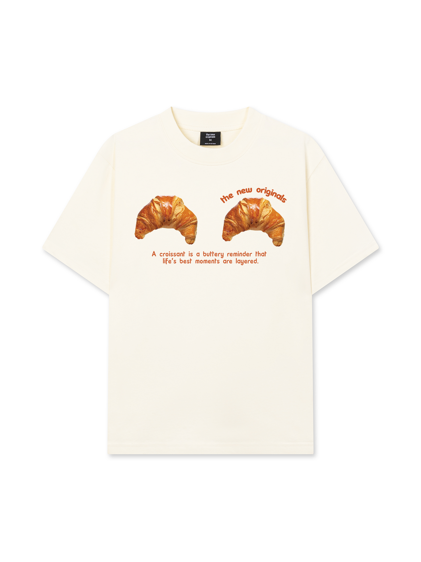 Áo Thun Relaxed Fit Croissant Quote