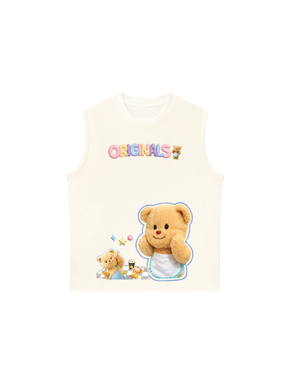 Áo Ba Lỗ Relaxed Fit Teddy Land Originals Bear