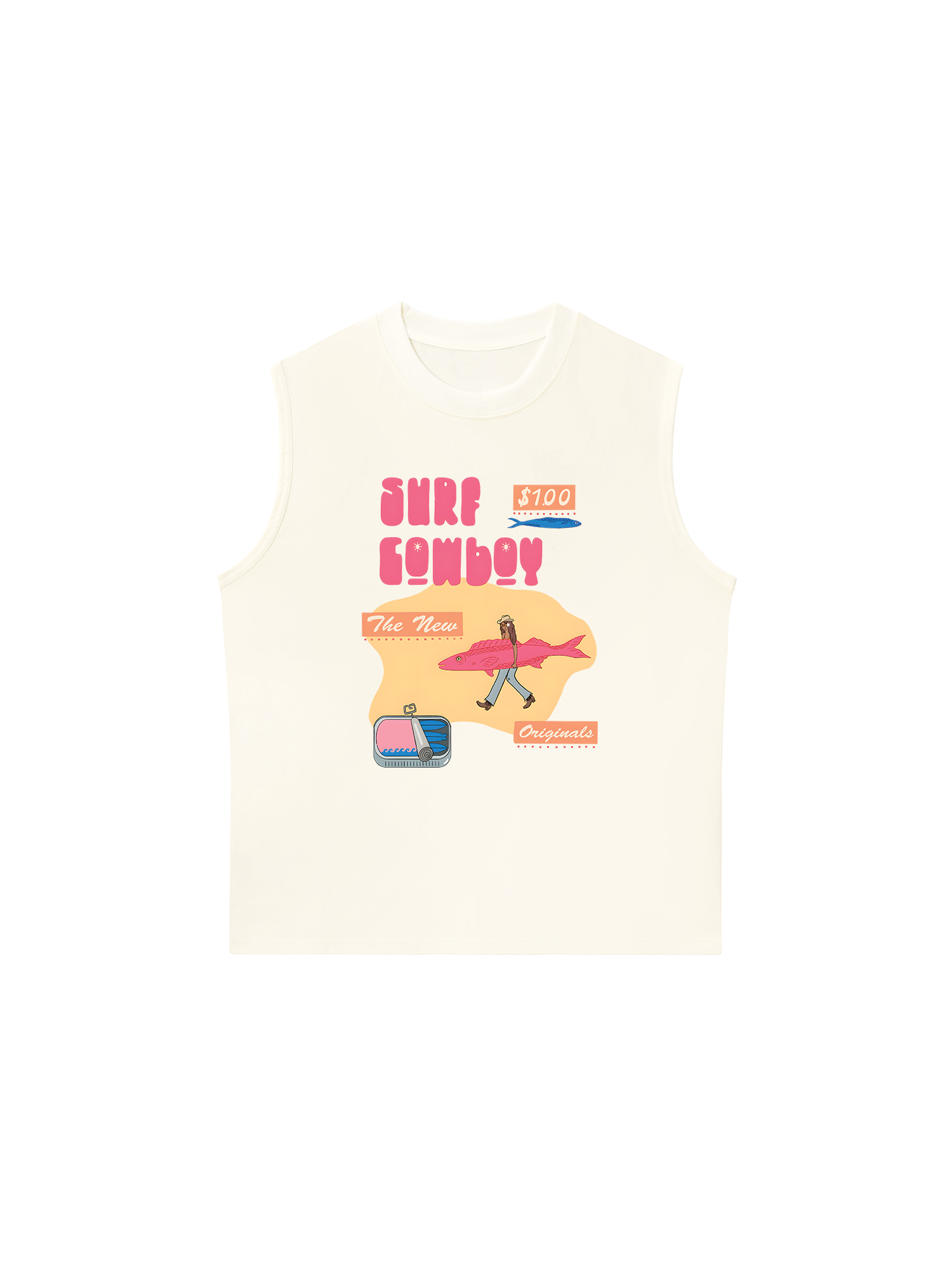 Áo Ba Lỗ Relaxed Fit Summer Vibes GoTo Beach Cowboy