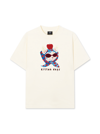 Áo Thun Relaxed Fit Kitten Day Meow With Apple