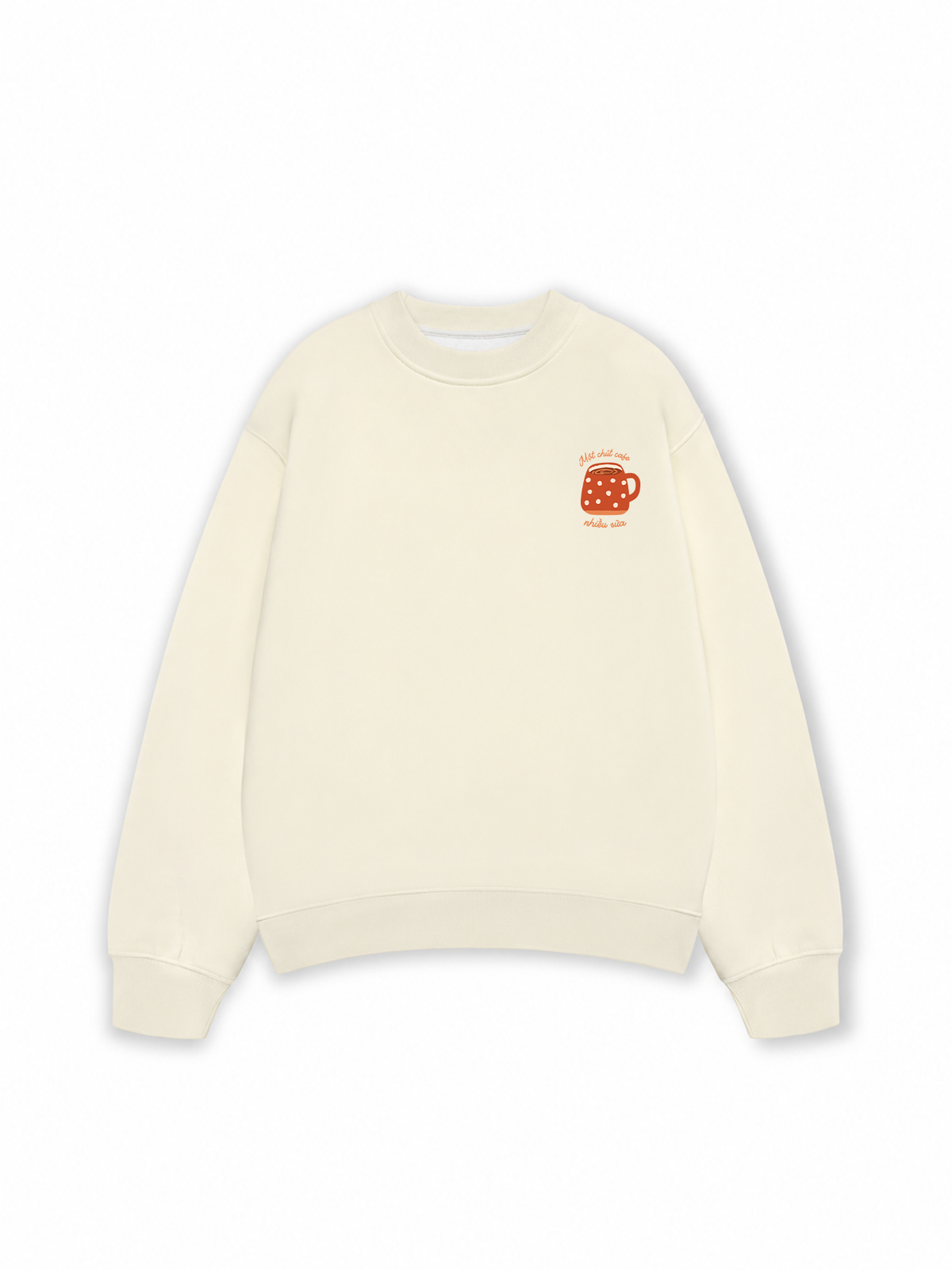 Áo Sweater Nỉ Hai Da Một Chút Cafe Nhiều Sữa