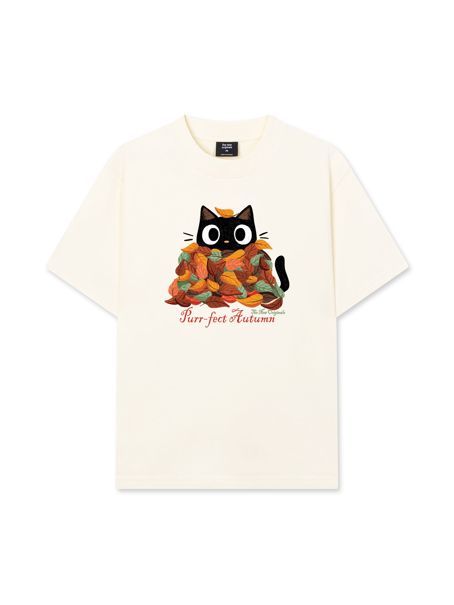 Áo Thun Relaxed Fit Autumn Vibes Purr-fect Autumn