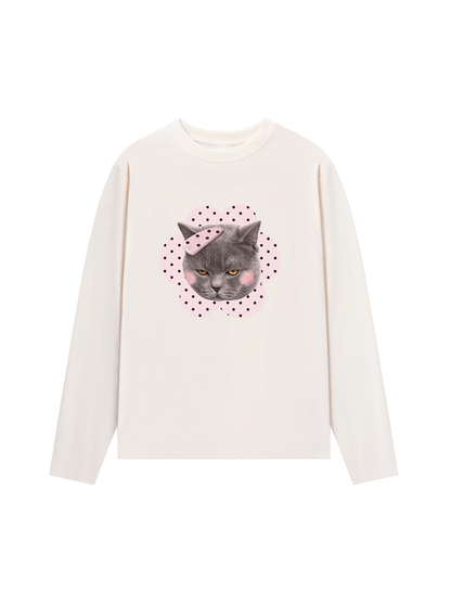 Áo Thun Dài Tay Pinky Cat