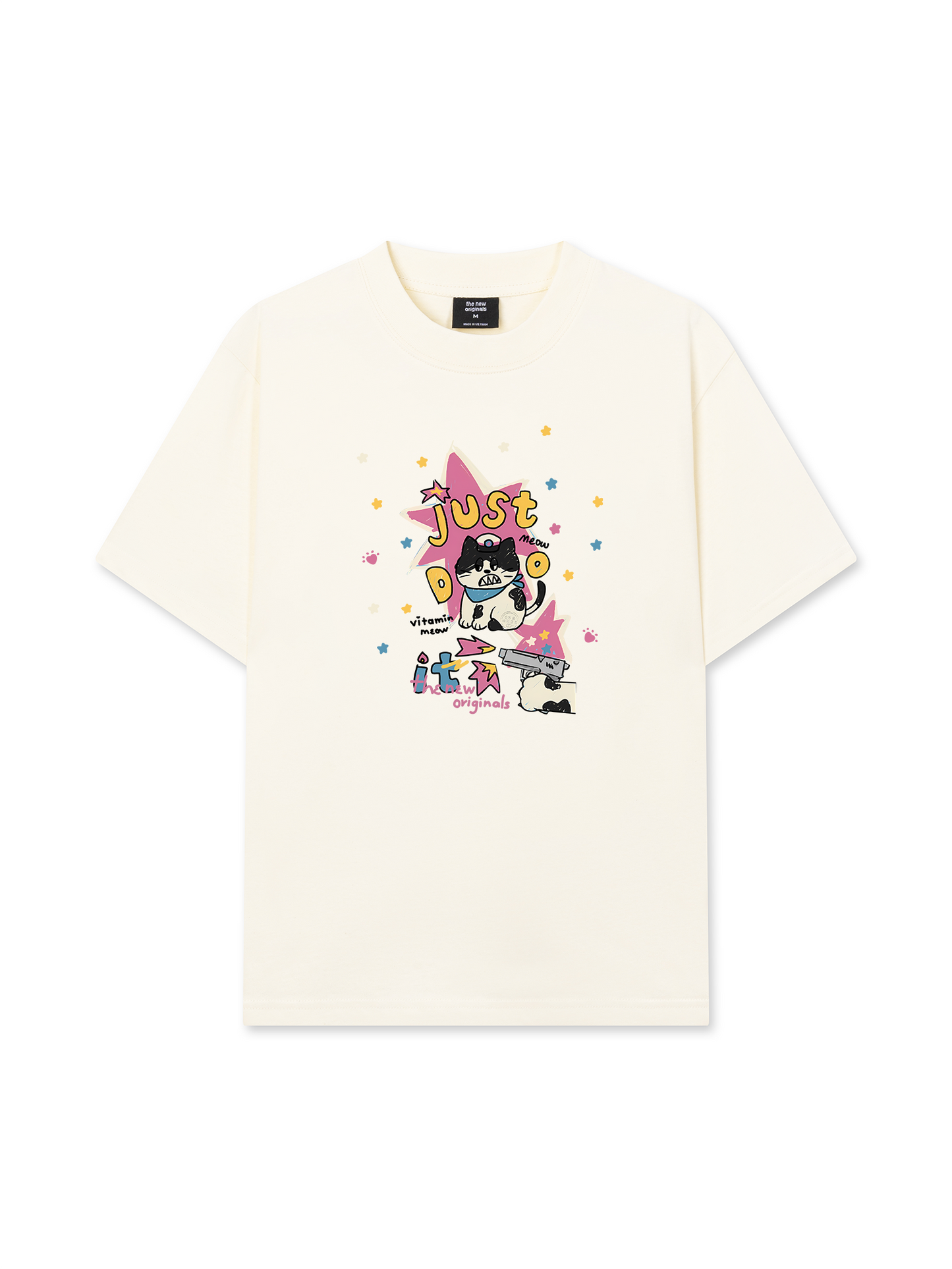Áo Thun Relaxed Fit Cute Just Meow