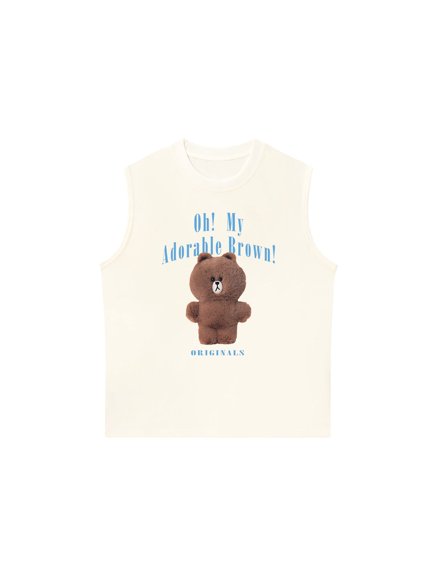 Áo Ba Lỗ Relaxed Fit Teddy Land Oh My Brown
