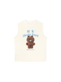 Áo Ba Lỗ Relaxed Fit Teddy Land Oh My Brown