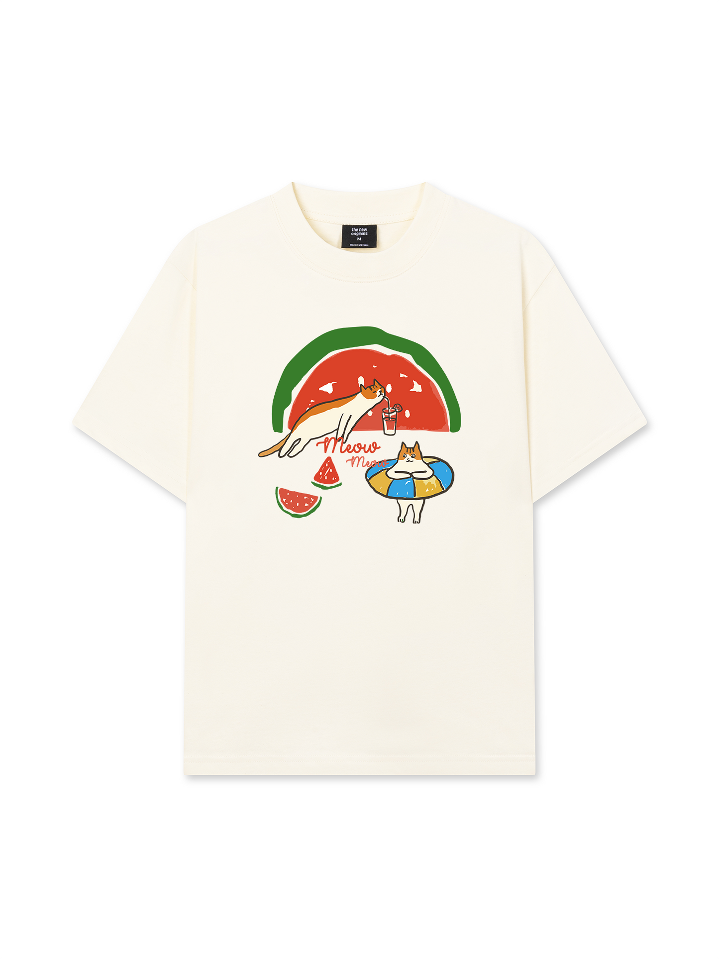 Áo Thun Relaxed Fit Meow Meow Watermelon