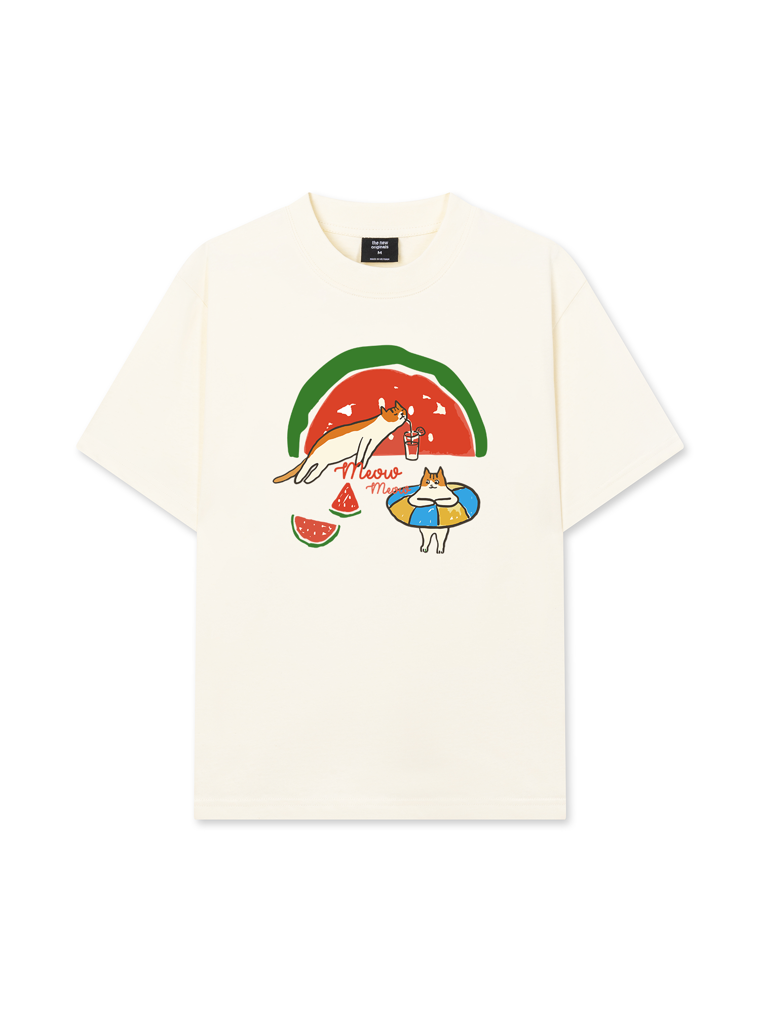 Áo Thun Relaxed Fit Meow Meow Watermelon