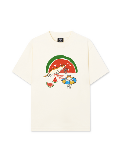 Áo Thun Relaxed Fit Meow Meow Watermelon