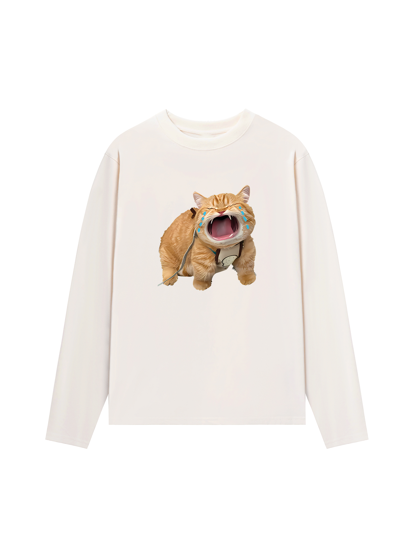 Áo Thun Dài Tay Animal Mood Funny Meow