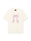 Áo Thun Relaxed Fit Cute Girl Pink Bow Bunny