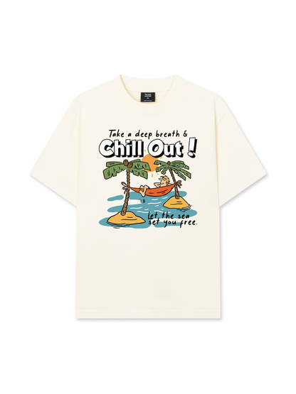 Áo Thun Relaxed Fit Summer Vibes Chill Out
