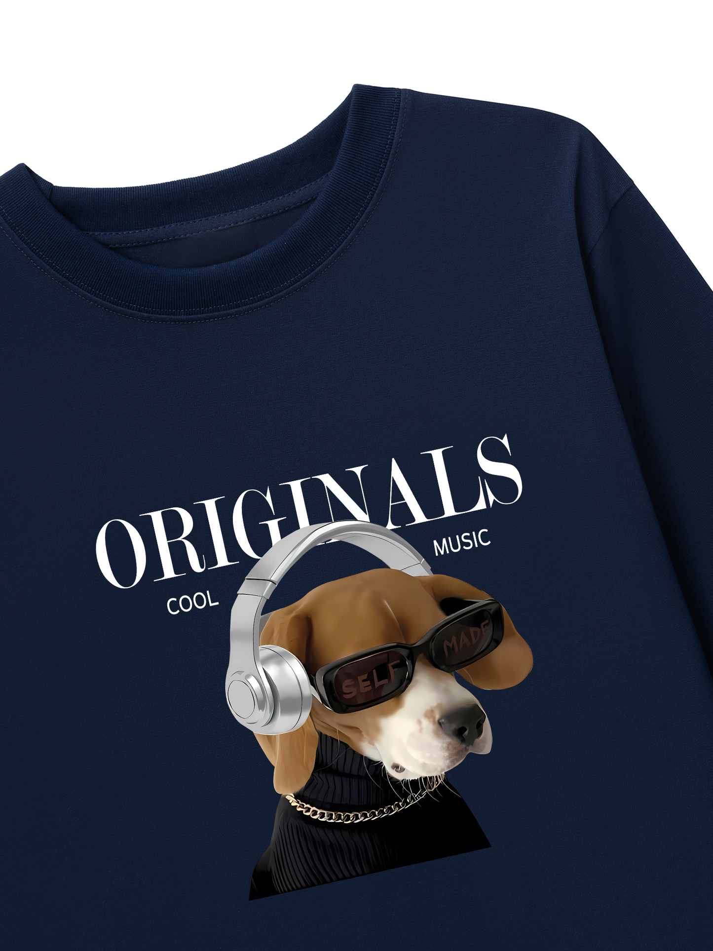 Áo Thun Dài Tay Animal Mood Cool Music Dog