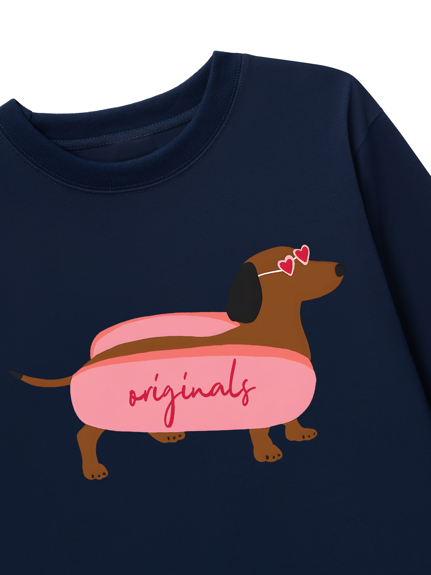 Áo Thun Dài Tay Pink Dachshund