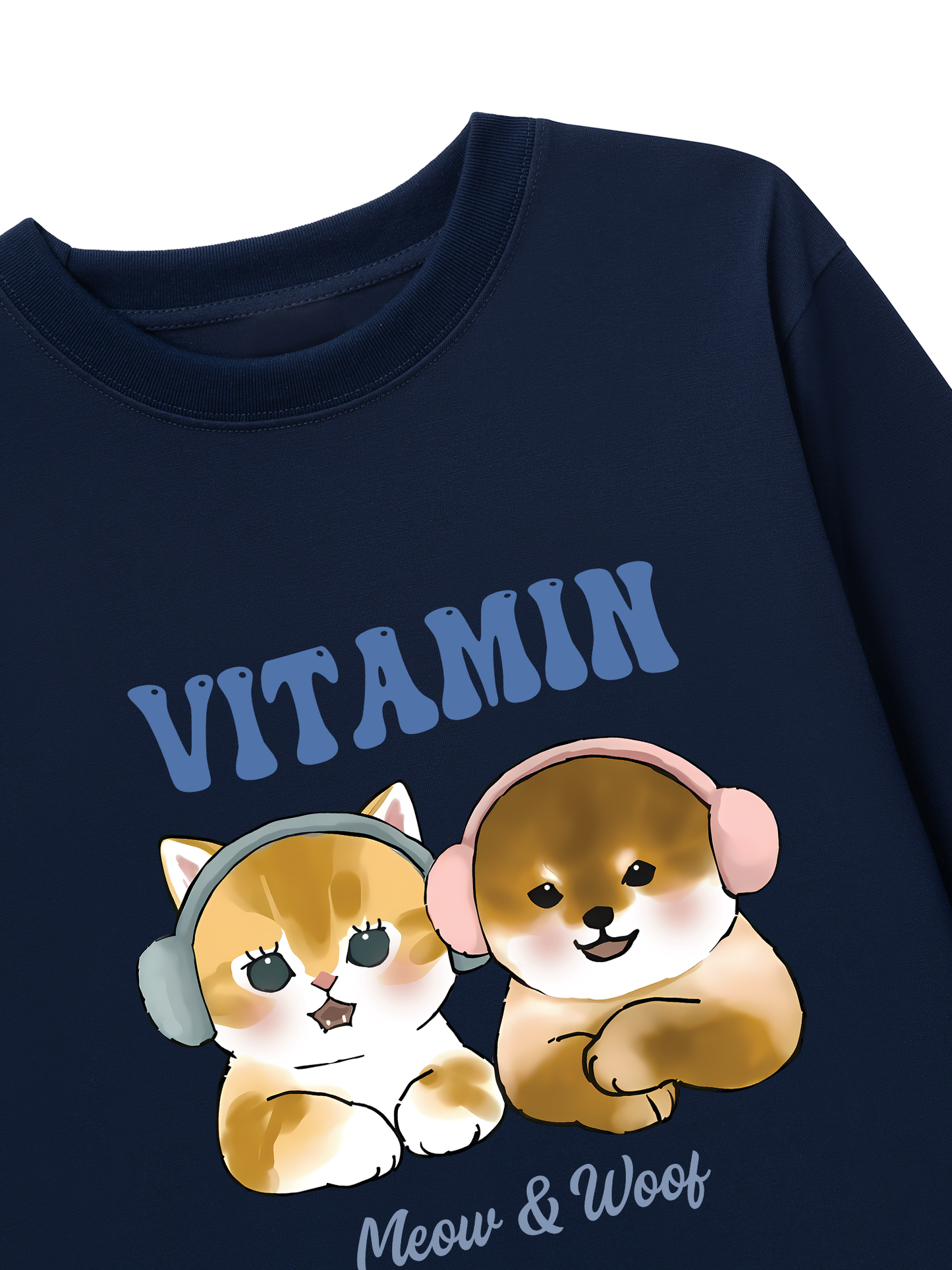 Áo Thun Dài Tay Vitamin Meow And Woof