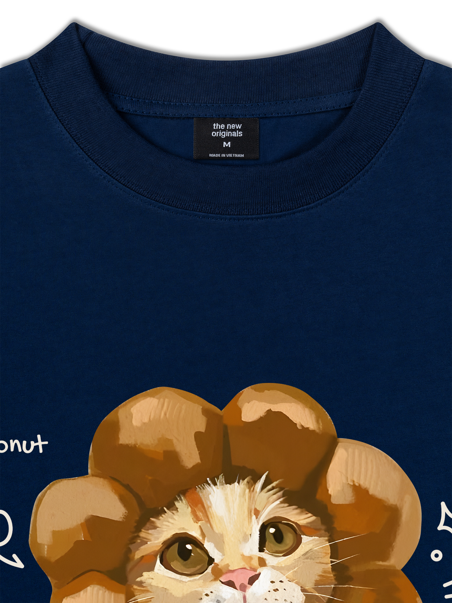 Áo Thun Relaxed Fit Animal Mood Mochi Donut Cat