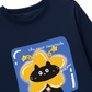 Áo Thun Dài Tay Black Cute Cat
