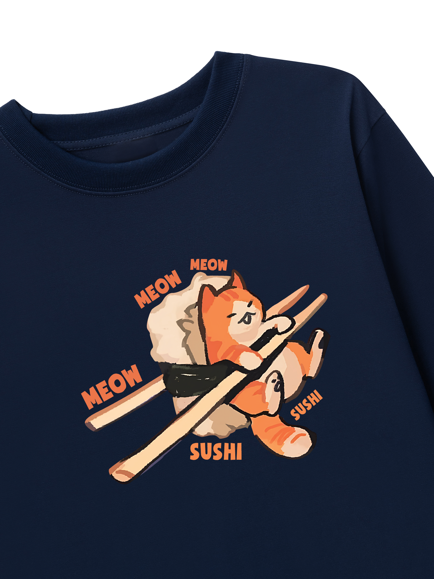 Áo Thun Dài Tay Sushi Meow
