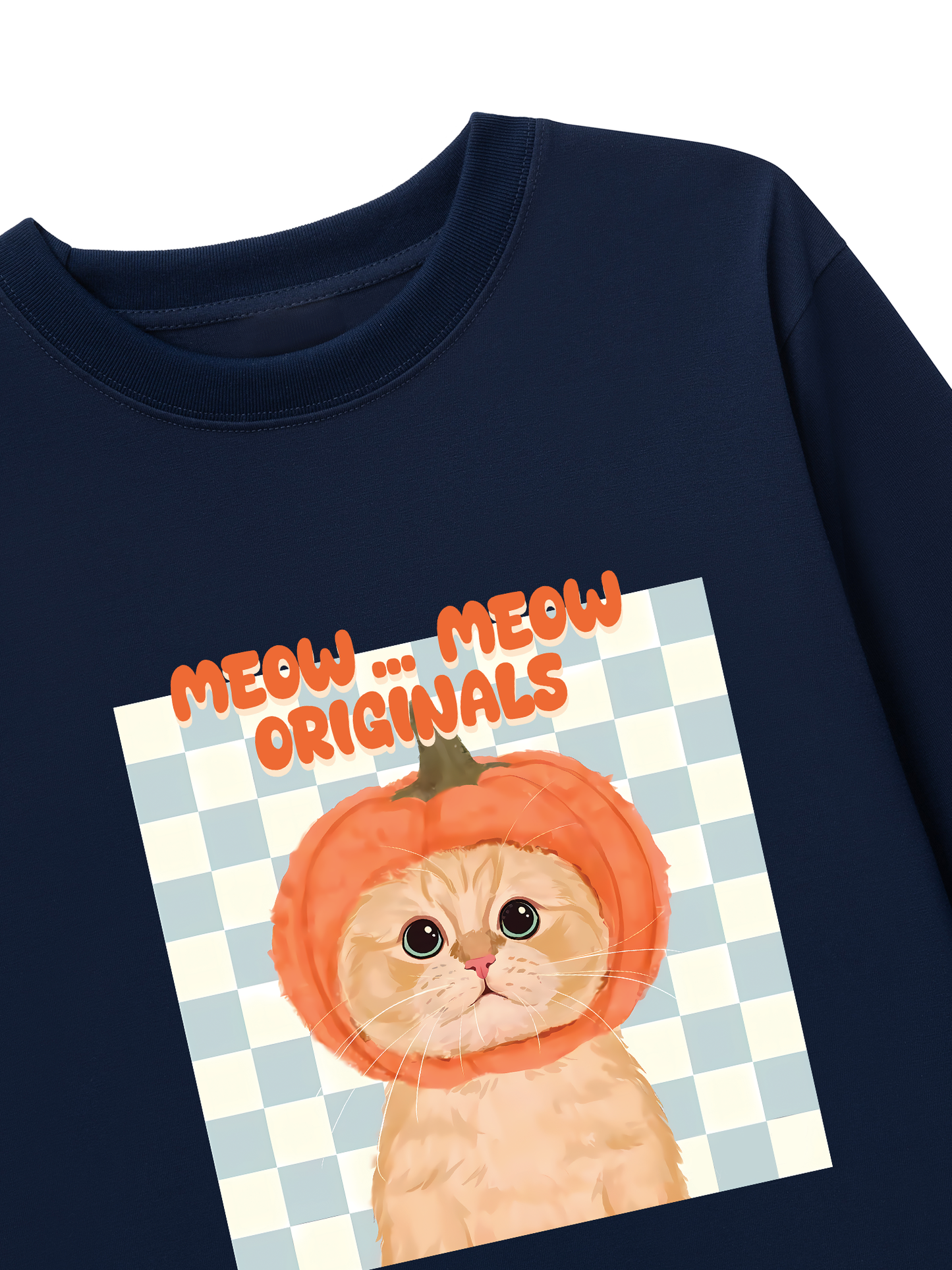 Áo Thun Dài Tay Animal Meow Pumpkin