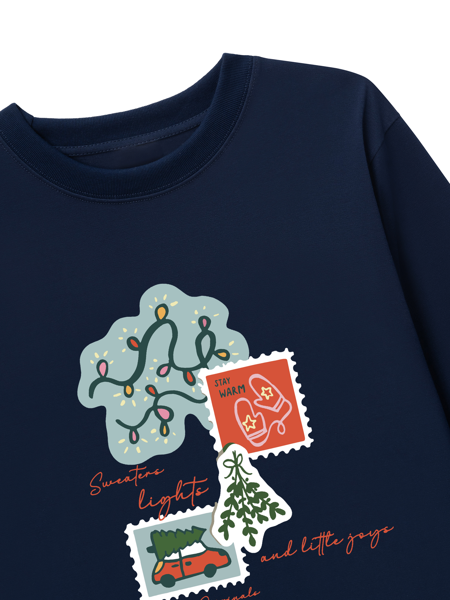Áo Thun Dài Tay Sweater, lights, and little joy