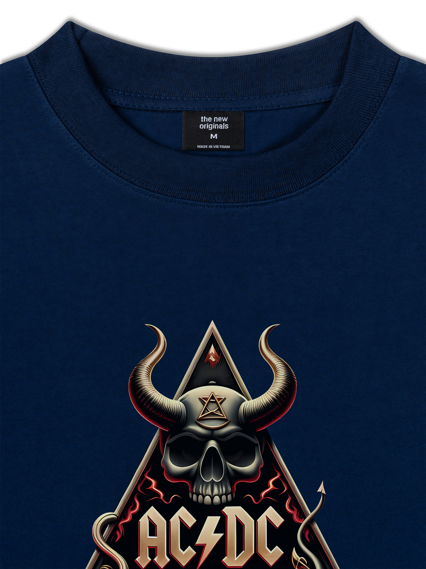 Áo Thun Relaxed Fit AC DC Logo Skull Cannon