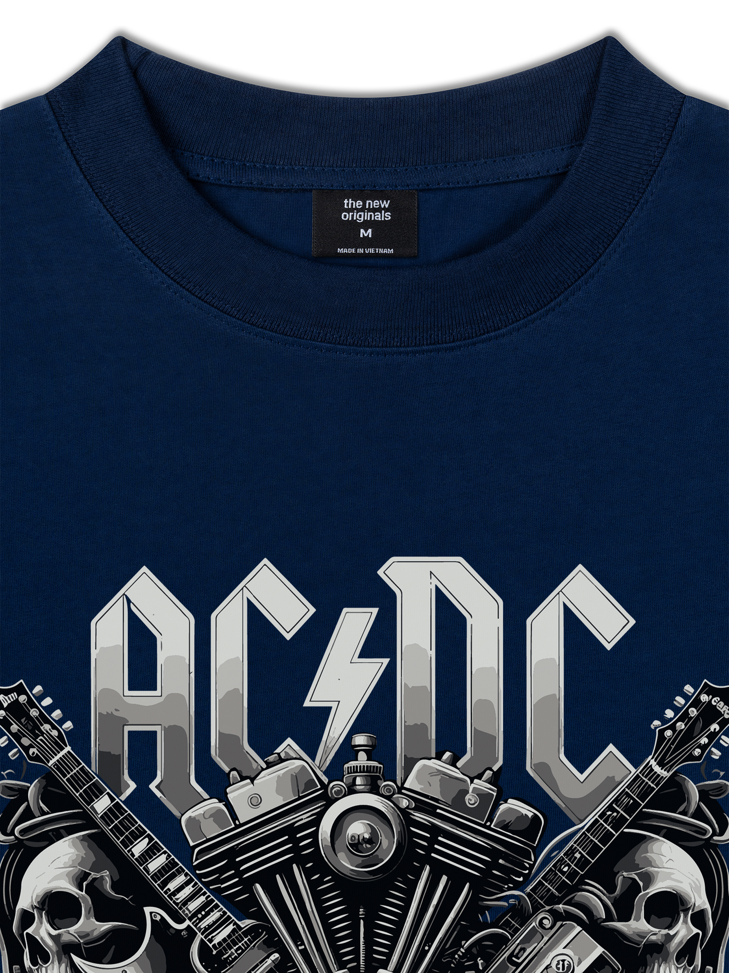 Áo Thun Relaxed Fit Music Rock AC DC Harley Daviidson