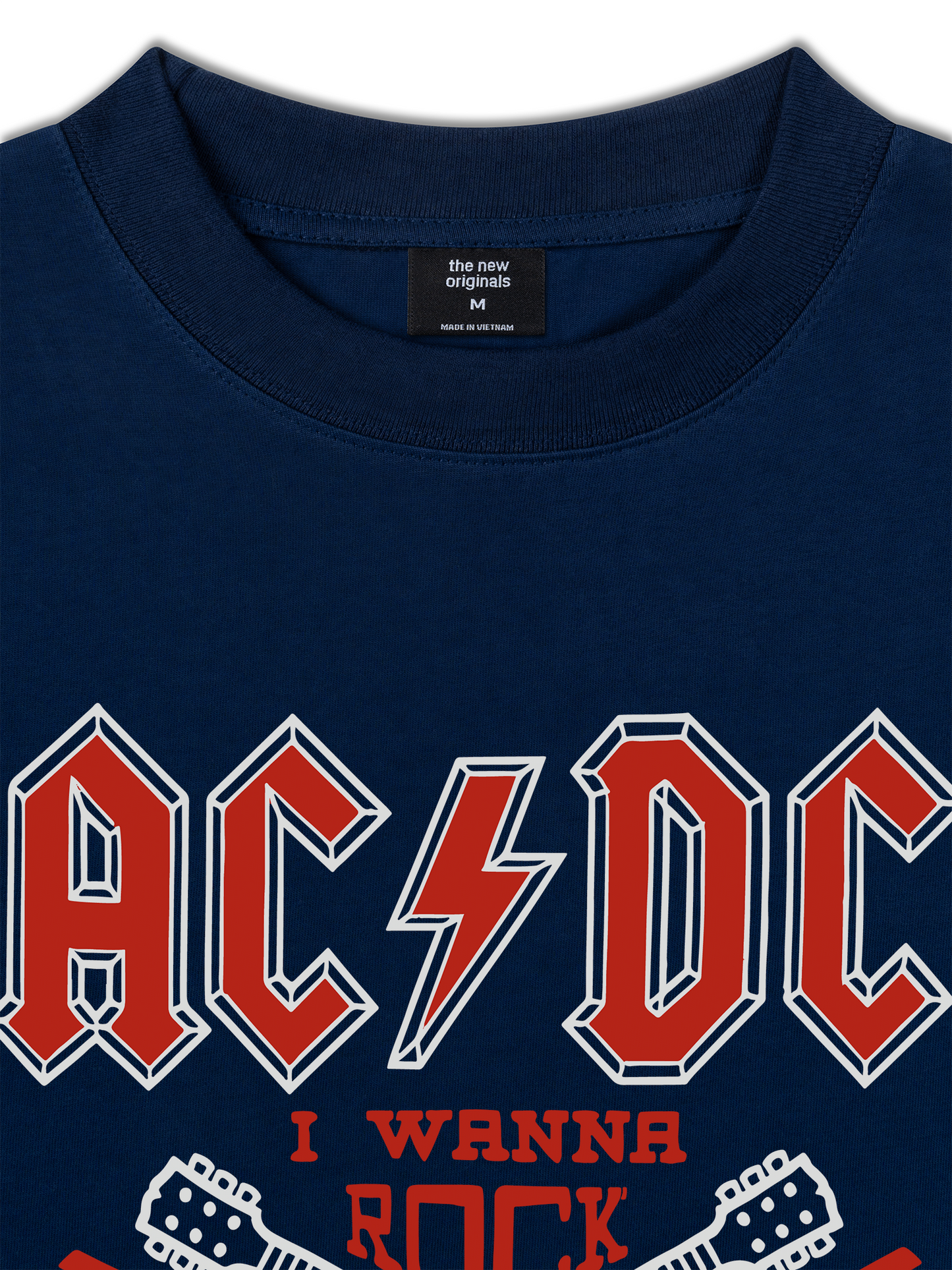 Áo Thun Relaxed Fit Music Rock AC DC I Wanna Rock & Roll
