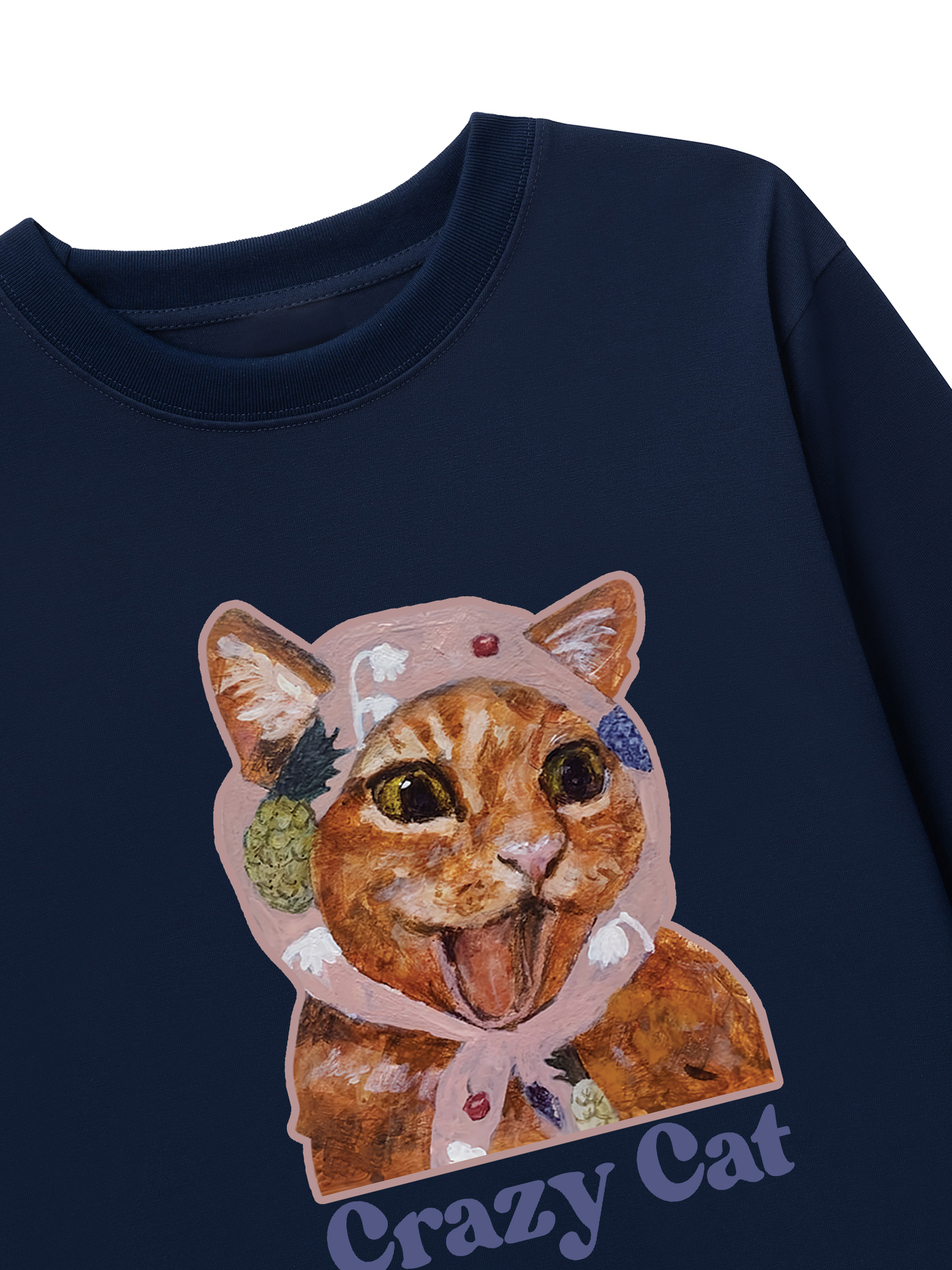 Áo Thun Dài Tay Crazy Cat