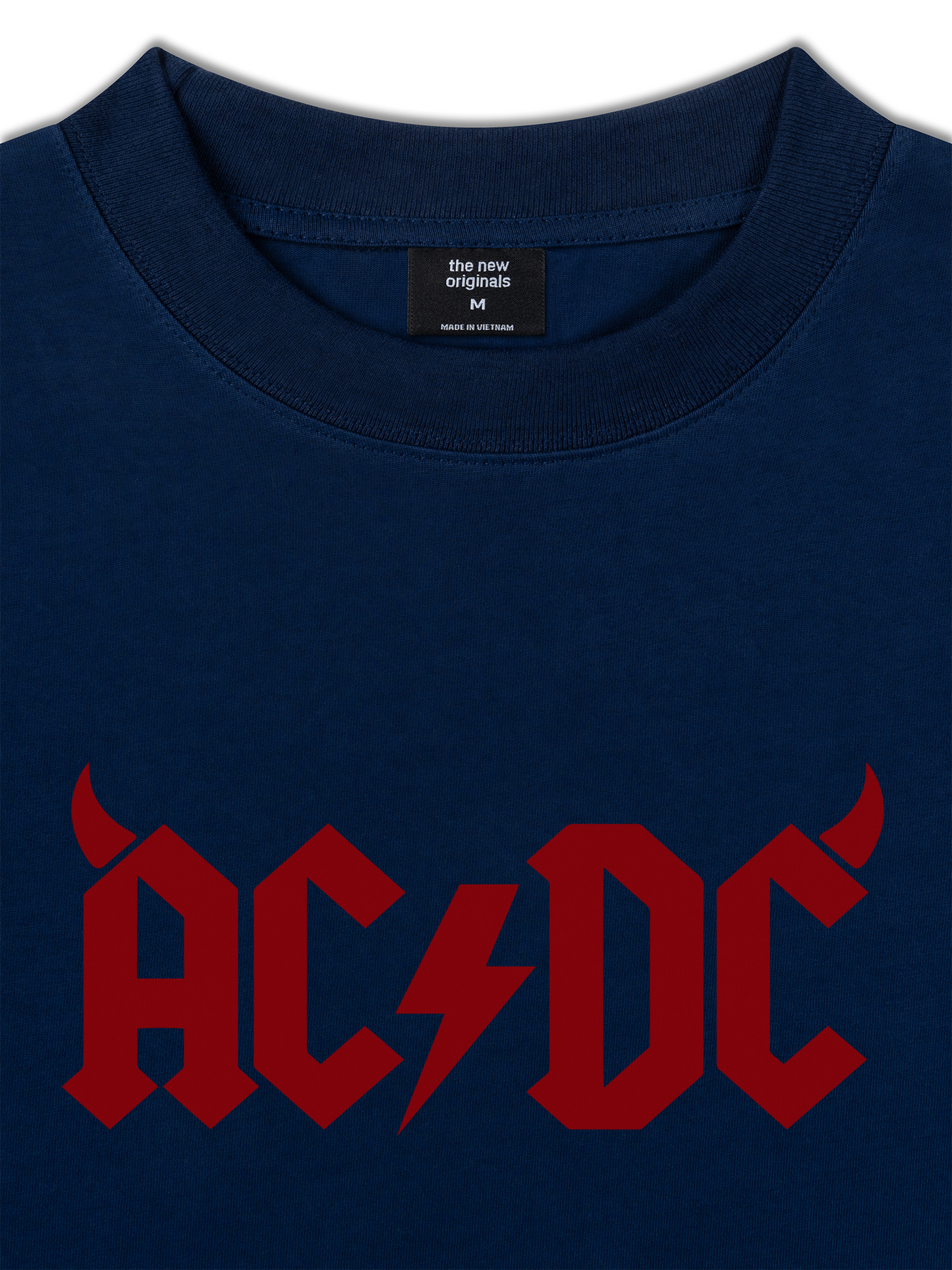 Áo Thun Relaxed Fit Music Rock AC DC Hell Logo Basic