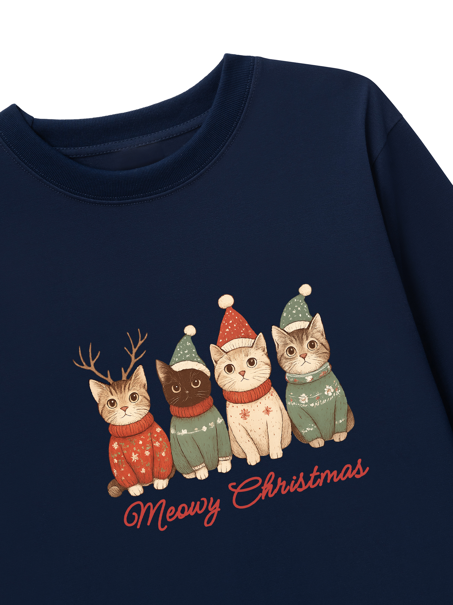 Áo Thun Dài Tay Meowy Christmas