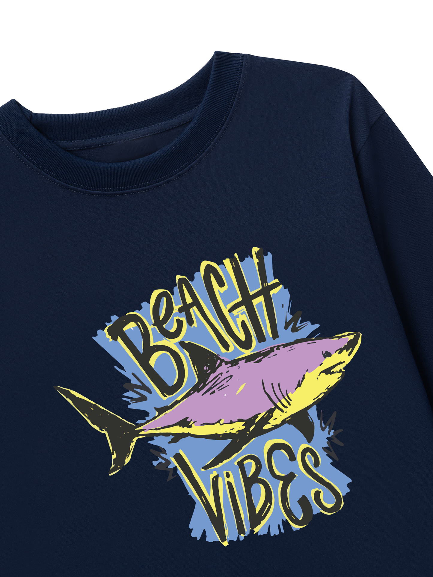 Áo Thun Dài Tay Ocean Beach Vibes Shark