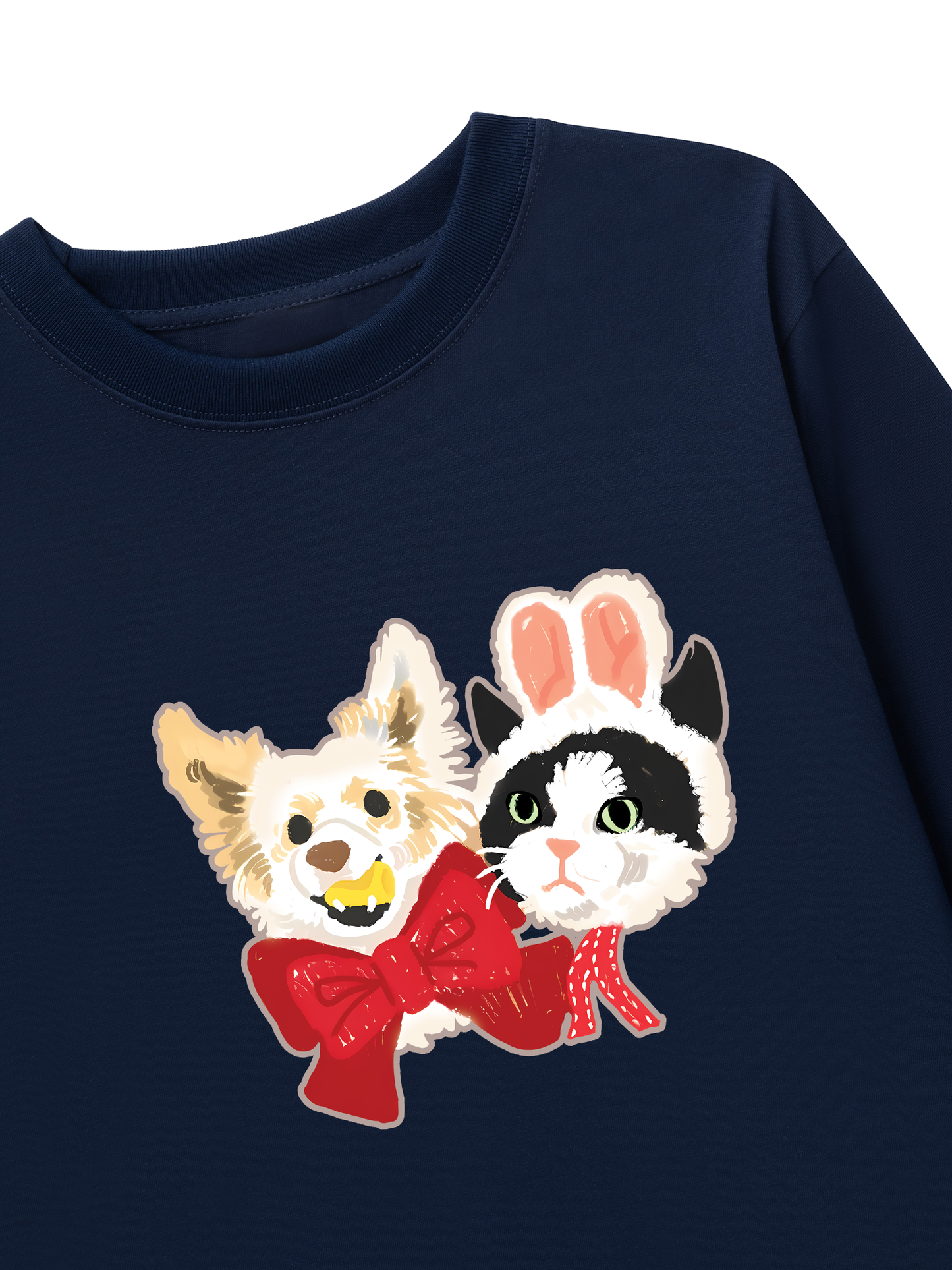 Áo Thun Dài Tay Animal Mood Bestie Puppy And Meow