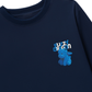 Áo Thun Dài Tay Fuzzy Font Dragon Blue