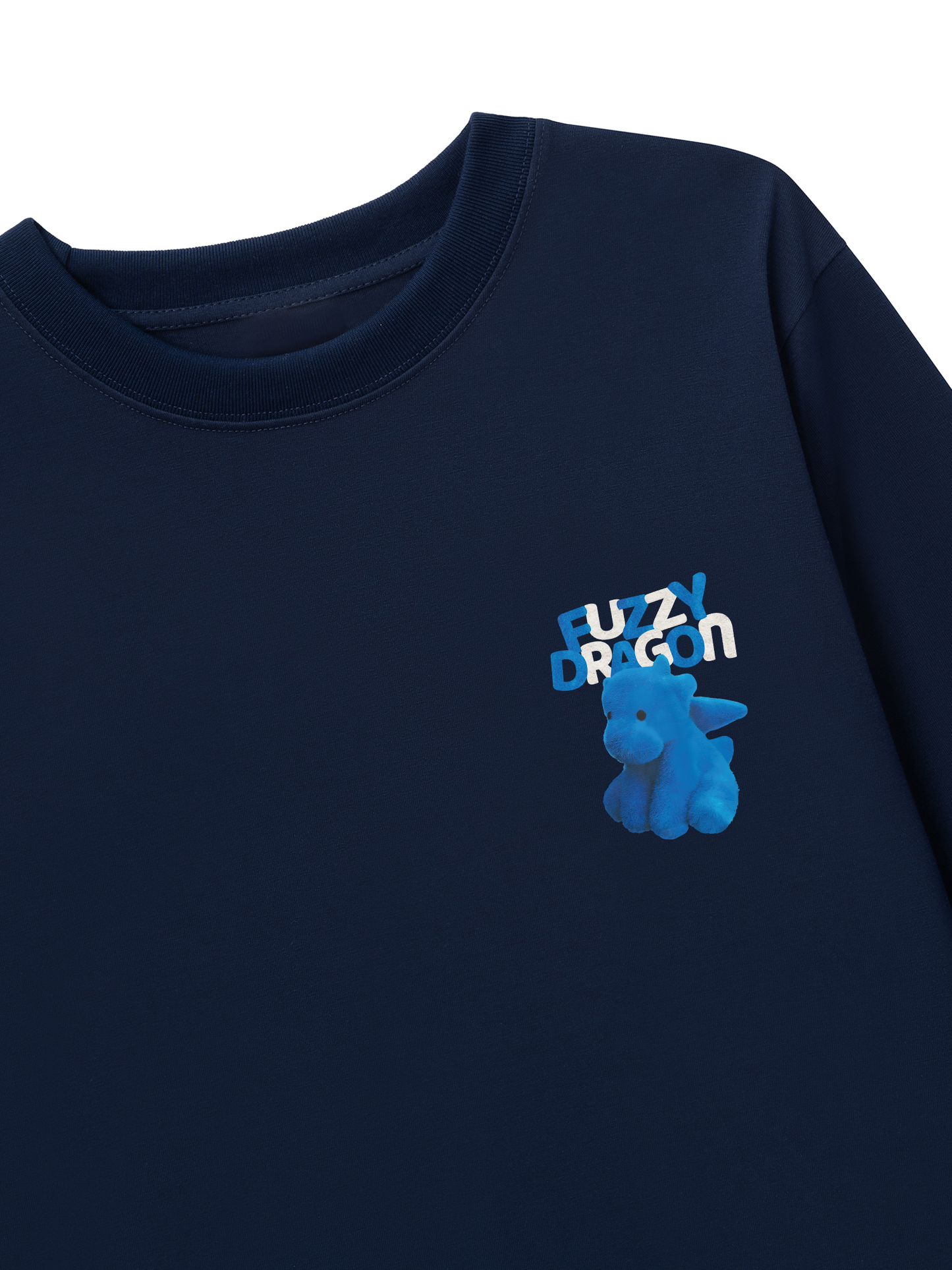 Áo Thun Dài Tay Fuzzy Font Dragon Blue