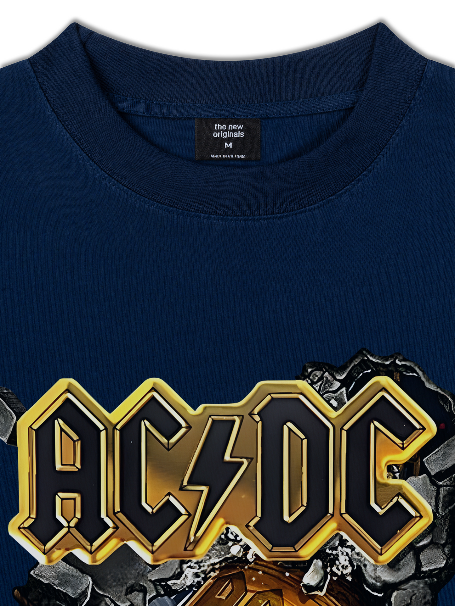 Áo Thun Relaxed Fit Music Rock AC DC Hell's Bell Rock Or Bust